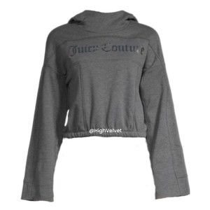 JUICY COUTURE Heathered Cropped Hoodie sz Large
